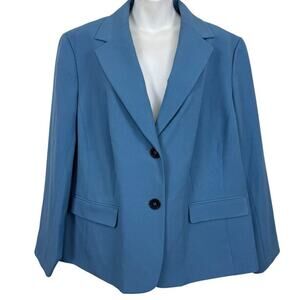 Nine West Womens Delta Blue Blazer Suit Jacket Lined NWT Womens Plus sz 18W
